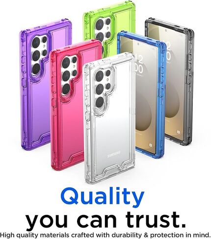 AICase for Samsung Galaxy S25 Ultra Case Clear,Heavy Duty Durable 3-Layer Crystal Transparent [Not Yellowing][Military Grade Drop Protection] Shockproof/DropProof Protective for S25 Ultra 6.9" 2025_1 in Saudi Arabia