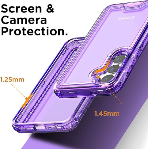 AICase for Samsung Galaxy S25 Ultra Case Clear,Heavy Duty Durable 3-Layer Crystal Transparent [Not Yellowing][Military Grade Drop Protection] Shockproof/DropProof Protective for S25 Ultra 6.9" 2025_1 in Saudi Arabia