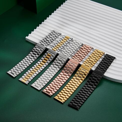 Nelumbo Quick Magnetic Chain Stain Bands ، حزام سوار أعمال من الفولاذ المقاوم للصدأ 22 مم لـ Samsung Gear S3/Galaxy Watch 46mm (2019)/Galaxy Watch 3 45mm in Kuwait