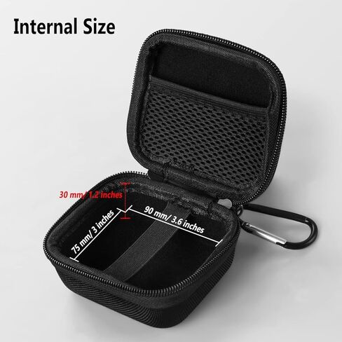 Geiomoo Eva Hard Careing for JLab Go Air Pop ، Jlab Jbuds Mini ، JLab Epic Air Sport ANC ، غطاء تخزين محمول مع Carabiner و Strap (Black) in Kuwait