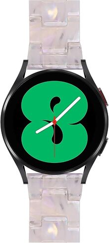 Resin Band Compatible with Samsung Galaxy 5 & 4 Band, Watch 4 Classic 42 /Watch 5 Pro/Active 2 40mm 44mm /Galaxy watch 3 41mm/ Garmin Vivoactive 3 , Galaxy Watch 42mm,20mm Quick Release crystal Band Women men in Kuwait