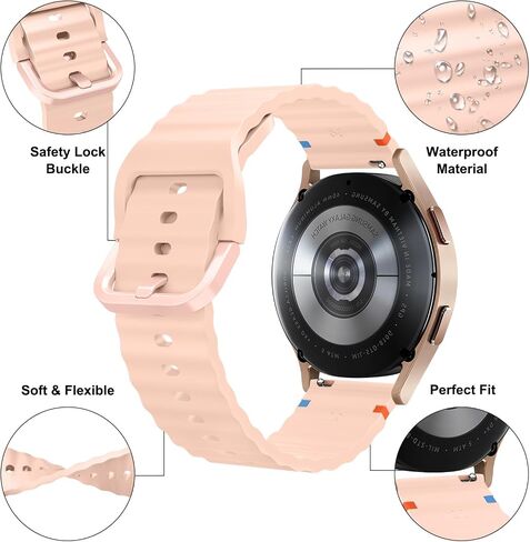 Meliya Sport Bands Compatible with Samsung Galaxy Watch 7 Band 40mm 44mm, Galaxy Watch FE Bands 40mm, 20mm Soft Silicone Sport Replacement Strap for Galaxy Watch 7 Band Women Men in Saudi Arabia