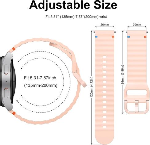 Meliya Sport Bands Compatible with Samsung Galaxy Watch 7 Band 40mm 44mm, Galaxy Watch FE Bands 40mm, 20mm Soft Silicone Sport Replacement Strap for Galaxy Watch 7 Band Women Men in Saudi Arabia