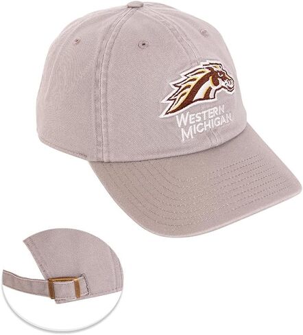 Desert Cactus Western Michigan University Baseball Hat Broncos WMU Brimmed Embroirderd Hats Cap Adjustable Cloth Strap Adult (Style A) Brown in Saudi Arabia