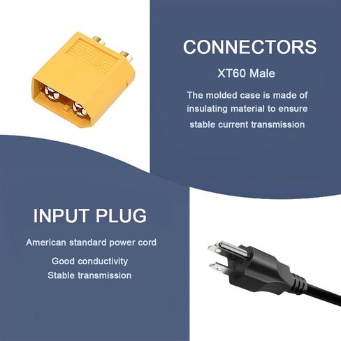 84V 20A Charger with Source PFC Li-ion Battery Charger High Power Battery Charger Suitable for 72 V20 Series Lithium Battery Charging Output with 84V 20A XT60 Male Plug in Kuwait
