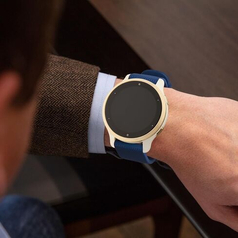 Meliya 18mm Bands for Garmin Vivoactive 4S / Venu 2S / Venu 3S / Vivomove 3S / Forerunner 255S / Forerunner 265S Smartwatch, Soft Silicone Sport Waterproof Replacement Wristband Strap for Women Men in Kuwait