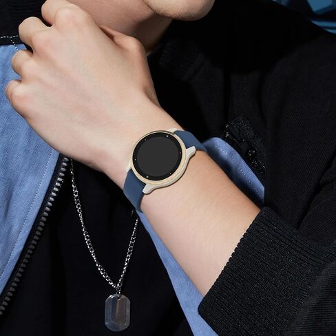 Meliya 18mm Bands for Garmin Vivoactive 4S / Venu 2S / Venu 3S / Vivomove 3S / Forerunner 255S / Forerunner 265S Smartwatch, Soft Silicone Sport Waterproof Replacement Wristband Strap for Women Men in Kuwait