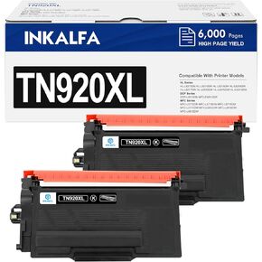 TN920XL TN920 Toner Cartridge Black 2 Pack Compatible Replacement for Brother TN920 TN920XL TN920XXL Work for HL-L6210DW HL-L5210DN HL-L5210DW HL-L6210DWT Printer High Yield Ink with Chip