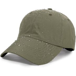 Unisex Running Baseball Hat Waterproof Outdoor Sun Protection Hat Cool Workout Hats for Men and Women ArmyGreen