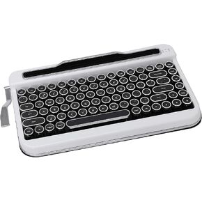 Penna Bluetooth Keyboard with Black Chrome Keycap(US Language) (Switch-Cherry Mx Blue, Pure White)