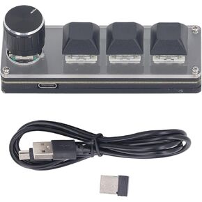 3 Key Keyboard: USB Wired and 2.4G Link Hot Swappable All Programmable Keypad with Knob, SAYO Device Rapid Trigger Keyboard