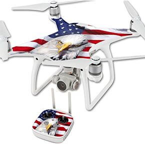 MightySkins Skin Compatible with DJI Phantom 4 Quadcopter Drone wrap Cover Sticker Skins America Strong
