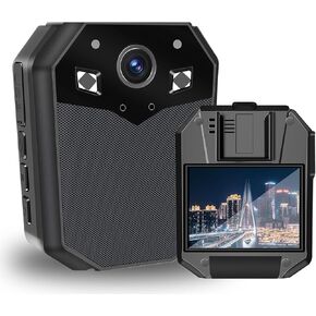 Body Cameras with Audio and Video Recording Personal Wearable Portable Body Cams 2 in Screen Wide Angle Lens Bodycam Police Body Cam