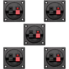 5PCS Speaker Box Terminal Cup, Spring Square Subwoofer Box Terminal Binding Post Connector for DIY Home Car Speaker & Sub-woofer