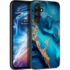 BENTOBEN for Samsung Galaxy A54 5G Case, Glow in The Dark Samsung A54 5G Case, Slim Fit Soft Flexible TPU Bumper Shockproof Anti Scratch Protective Phone Case Cover for Galaxy A54 5G, Blue Marble/Gold