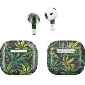 (2 Pack) Headphone Skin Compatible with Apple AirPods 4 - Cannabis Culture - Premium 3M Vinyl Protective Wrap Decal Cover - Easy to Apply | Crafted in The USA by MightySkins