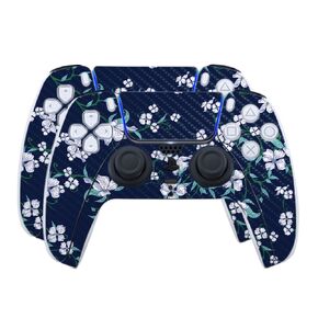 Carbon Fiber Skin Compatible with PlayStation 5 PS5 Controller (2 Pack) - White Freesia - Premium 3M Vinyl Protective Wrap Decal Cover - Easy to Apply | Crafted in The USA by MightySkins