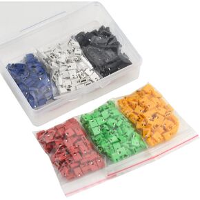 xingyheng 600pcs 6 ألوان 2.54 مم كمبيوتر القفزات كبسولة طقم رأس الدبوس 2 دبوس دبوس مركبة قصف ربط دبوس كتلة الجسر الجسر الأسود الأحمر الأزرق صفراء أبيض أخضر