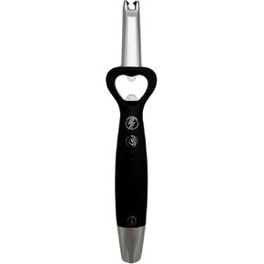 BBQ Bro 3-in-1 Arc Lighter - Windproof, USB Rechargeable with Built-in Flashlight and Bottle Opener, Sleek Finish, Ideal Gift for BBQ Lovers and Outdoor Enthusiasts (Matte Black)