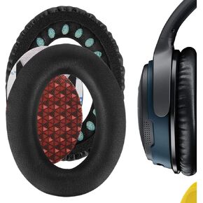 Geekria Quickfit Plads facts for Bose Soundtrue About-Ear II ، QC35 ، QC25 ، QC2 ، QC15 ، AE2 ، AE2i ، AE2W أذن سماعات الأذن ، أجزاء إصلاح مريحة (أسود)