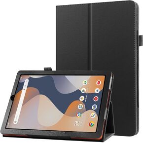 Folio Stand Case for onn. 7" Tablet (2024 Model, Gen 4) - Folding Slim Magnetic PU Leather Protective Cover (Black)