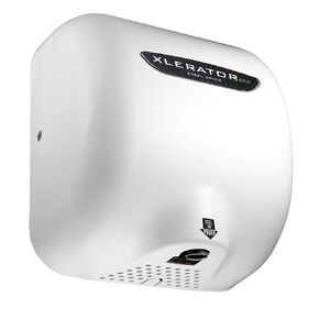 Excel Dryer XL-W-ECO-1.1N Hand Dryer XLERATOR XL-W-ECO Automatic, Surface-Mounted, Cast Cover, White Epoxy Paint, 110-120V with Noise Reduction Nozzle