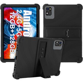 Case for Xgody N02PRO Android 13 Tablet 10 in,Soft Silicone Protector Cover for Xgody N02PRO Android 13, Kids Friendly,Adjustable Stand Tablet Cover,4 Corners Thicken Shockproof (Black)