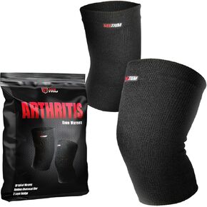 NeoTium Knee Warmers for Knee Pain Relief, Support, Circulation Improvement, Arthritis & Joint Pain - High Elastic Thermal Knee Sleeves for Men and Women (Pack of 2, L)