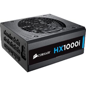 Corsair HX1000i Power Supply - 120 V AC, 230 V AC Input Voltage - 3.3 V DC, 5 V DC, 12 V DC, -12 V DC, 5 V DC Output Voltage - 1 Fans - Internal - Modular - 92% Efficiency - 1 kW - CP-9020074-NA