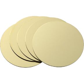 UKCOCO Adhesive Metal Plates, 10 Pack Round Magnetic Metal Plates Car Vehicle Mount Phone Holder Diameter 4cm (Gold)