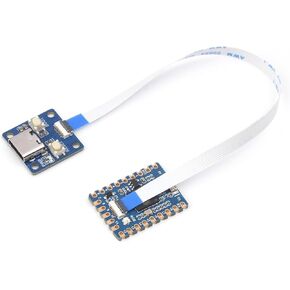 waveshare ESP32-S3 Mini Development Board with Adapter Board and FPC Cable, Adopt ESP32-S3FH4R2 Chip with Dual-Core Processor, up to 240MHz Main Frequency, Integrates 2.4 GHz Wi-Fi and Bluetooth 5