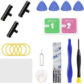 Power On Off Volume Button Key Replacement for Galaxy S7 Edge Repair Part, with Toolkit (Gold)