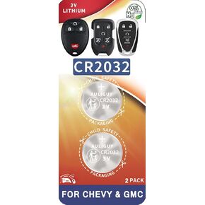 Key Fob Batteries Replacement for Chevy GMC (Silverado Equinox Malibu Sierra Traverse Cruze Impala Tahoe Terrain Acadia Yukon Colorado Camaro Suburban Trax Blazer Sonic Express) Smart Remote Key