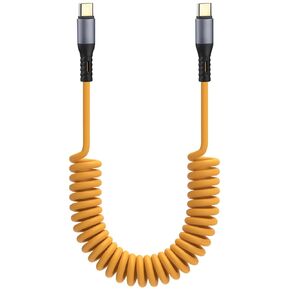 Smays Coiled USB C Cable, Car Charger Cable 60W 5 ft
