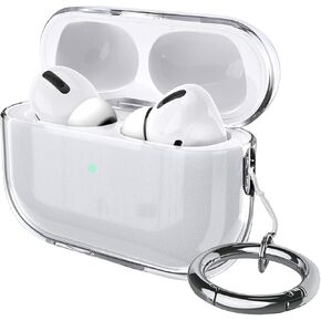 Case for AirPods Pro 2nd Gen 2022 Clear Protective Cover Transparent Key Chain Strap Protection Wireless Charging funda (Clear)