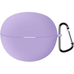 Case Compatible with Huawei FreeClip Case Silicone Protective Cover for Earphonerd Generation Case Soft Shockproof Case Skin Case Wireless Charging LED Visible Earphone Generation Purple