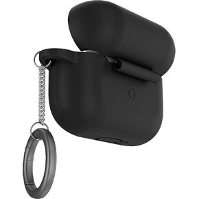 Ghostek TUNIC AirPod Pro Case Silicone Protective Covers with Keychain Accessory Slim Lightweight Aesthetic Minimalistic Design Wireless Charging Compatible Designed for 2019 Apple AirPods Pro (Black)