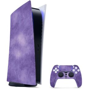 MightySkins Gaming Skin for PS5 / Playstation 5 Digital Edition Bundle - Purple Airbrush | Protective Viny wrap | Easy to Apply and Change Styles | Made in The USA