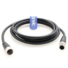 Eonvic M12 Cable 6 Pin A Code Male to Female Waterproof Aviation Sensor Cable Plug Shielded Injection Moulding Industrial Electrical PVC Cable 2m