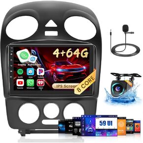 4GB 64GB Stereo for VW Volkswagen Beetle 2004 2005 2006 2007 2008 2009 2010 CarPlay Radio 8 Core Android 13 Head Unit Android Auto Backup Camera IPS 10.1 Inch Touchscreen GPS DSP 59UI