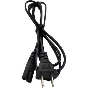 AC 2 Prong Power Cord 5FT Wall Plug 2-Slot TV Power Cable ，for HP Dell LG TV, Vizio TV, LG Haier TV, Samsung Inch LCD 4K TV, Canon Printers, Laptop Power Cable Cord