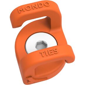 KONDOR BLUE x Armando Ferreira | Mondo Ties XL Cable Management Clips for Cameras | Cable Organization, 3/8"-16 Mounted, Holds 3-6 Cables, & Supports up to 15lbs of Force (4-Pack) | Orange