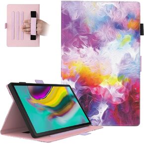 Dteck Case for Galaxy Tab S5e 10.5 2019 SM-T720/T725 - Slim PU Leather Multi-Angle Folio Stand Smart Cover with Card Holder for Samsung Galaxy Tab S5e 10.5 inch 2019 Release, Beach