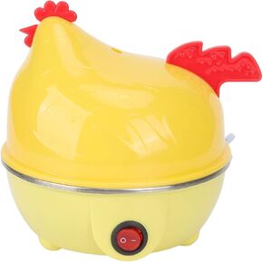 Electric Egg Cooker Multifunction Chicken Shape Rapid Egg Boiler 7 Egg Capacity Automatic Shut Off Mini Breakfast Machine (US Plug110V)