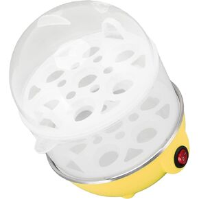 Rapid Egg Cooker, Double Cooker, Rapid Boiler, 2 Layers 14Pcs Eggs Capacity Automatic Shut Off(Yellow Double Layer)