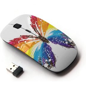 [ Optical 2.4G Wireless Mouse [ Butterfly Colors ]