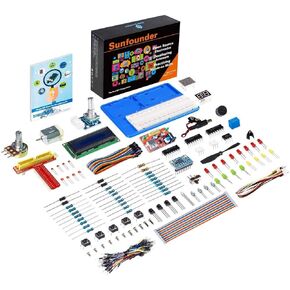 SunFounder Super Starter Learning Kit V3.0 for Raspberry Pi 400 4 Model B 3B+ 3B 2B B+ A+ Zero Including 123-Page Instructions Book for Beginners