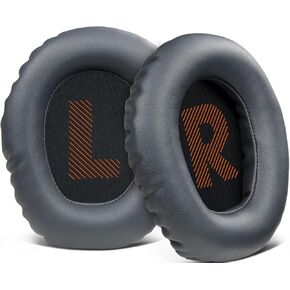 SOULWIT Professional Replacement Earpads Cushions for JBL Quantum 100/100X/100P/100M2 (Q100/Q100X/Q100P/Q100M2), Quantum 350 (Q350) Headphones, Ear Pads with Softer Protein Leather - Titanium