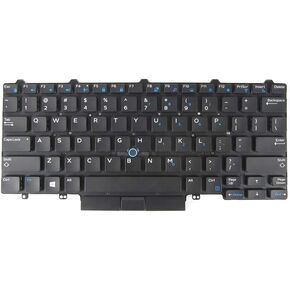 Abakoo New Keyboard Compatible with DELL Latitude E5450 E7450 0D19TR with Backlit no Frame Black US