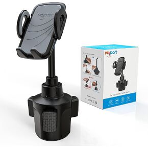 volport Cup Holder Phone Mount for Car, Adjustable Long Neck Gooseneck 360 Degree Rotation Universal Cell Phone Long Arm Cupholder Mount for iPhone 15 14 13 Pro Max Mini Samsung Google